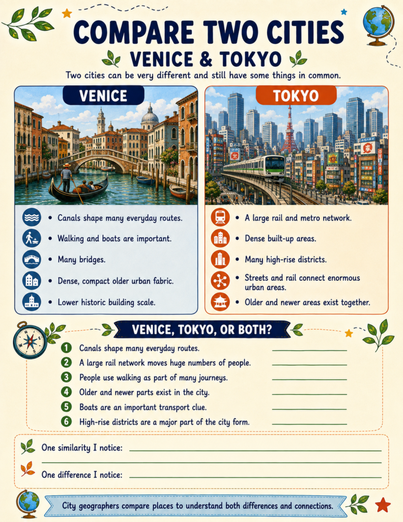 world cities unit study comparing venice and tokyo