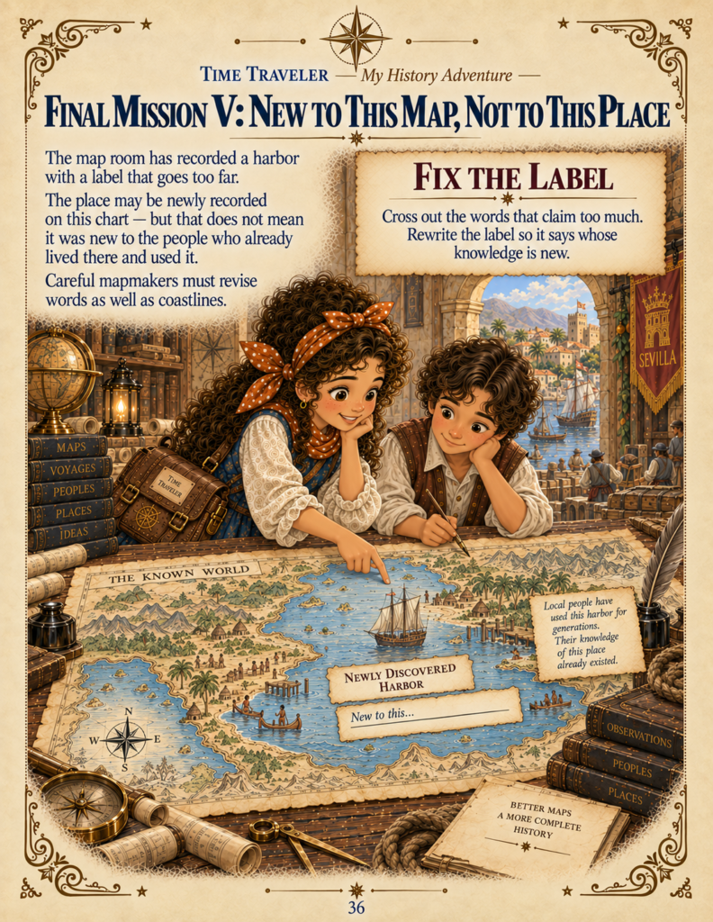 Evidence evaluation worksheet from an Age of Exploration unit study challenging map labels.