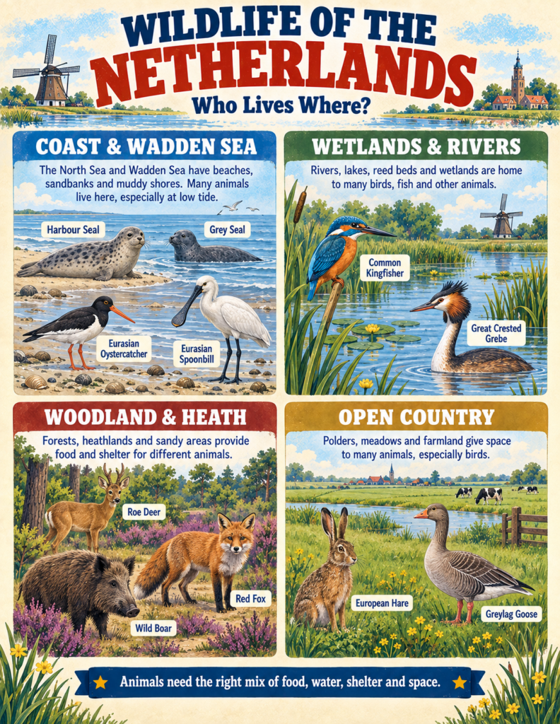 netherlands wildlife and animal habitats science curriculum for kids
