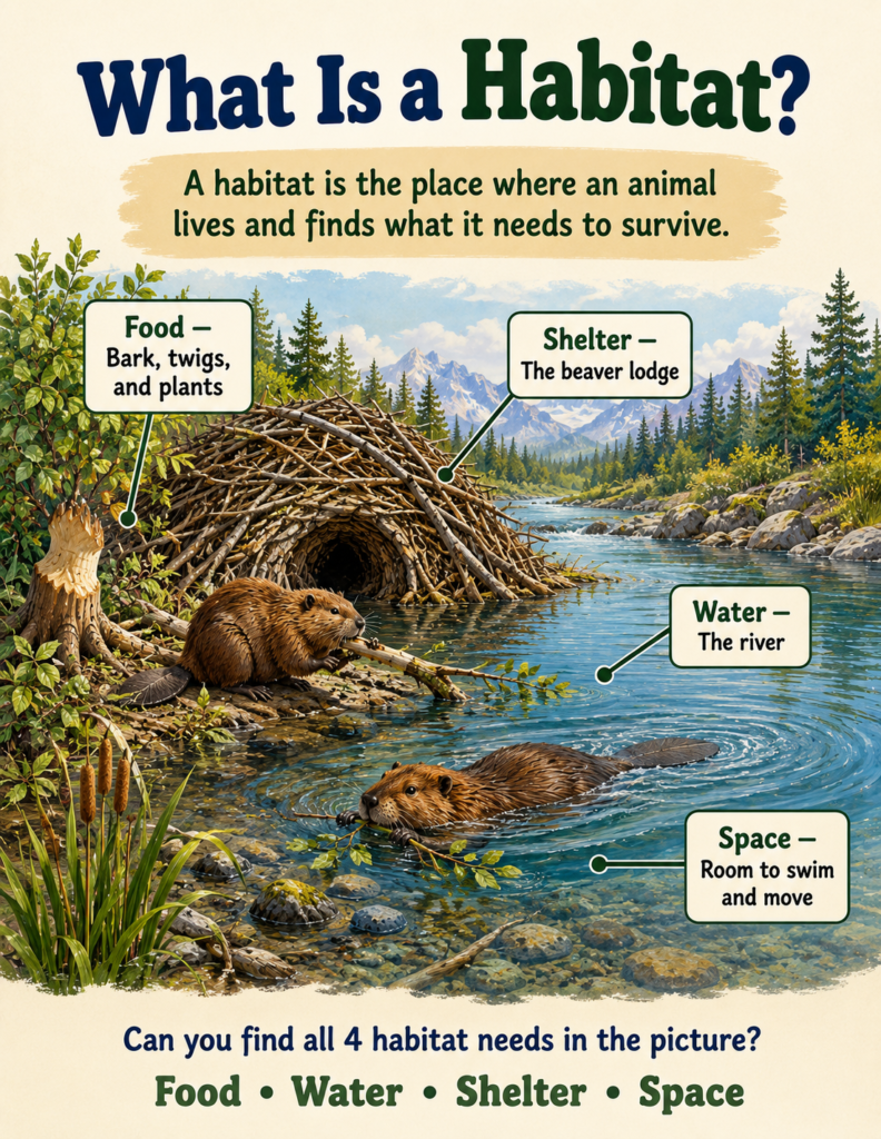 animal habitats activities for kids basic needs
