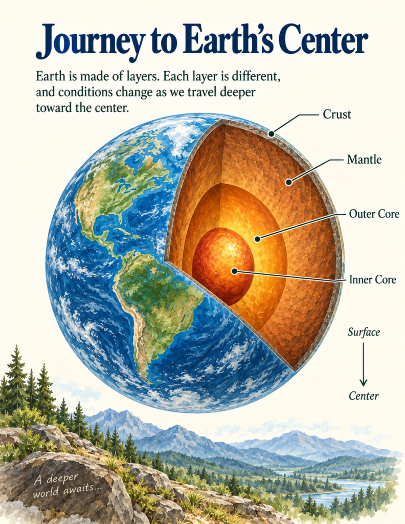 earth layers unit study crust mantle core diagram for kids